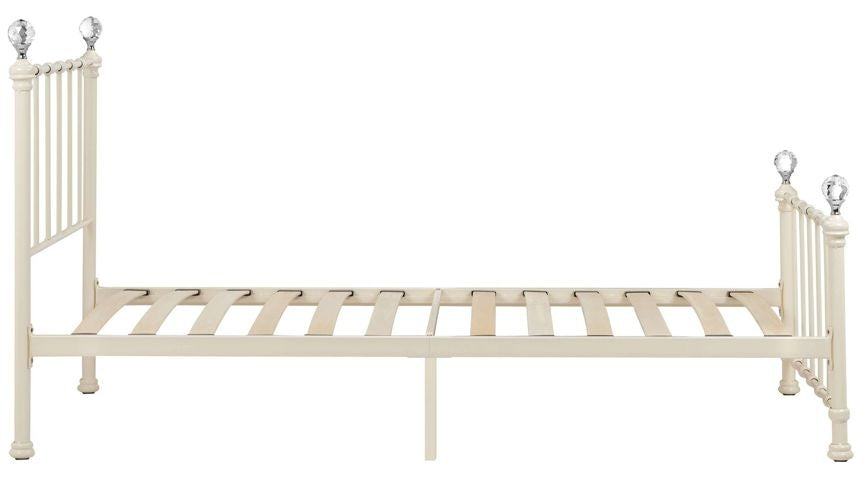 Jessica Cream 3ft Single Metal Bed Frame