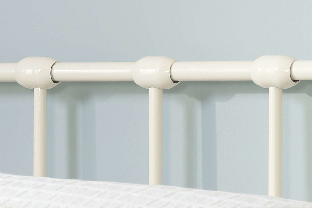 Jessica Cream 3ft Single Metal Bed Frame