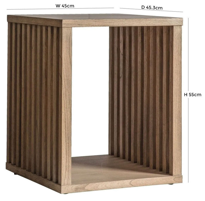 Kyoto Mindy Wood Side Table