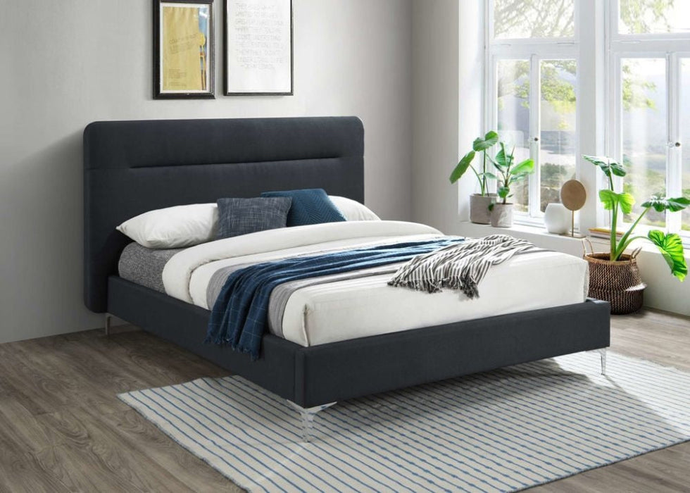 Finn Charcoal Fabric 5ft King Size Bed