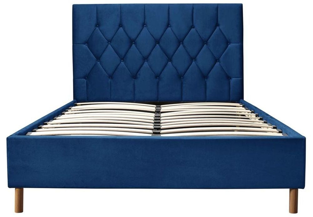 Loxley Blue Fabric 5ft King Size Bed