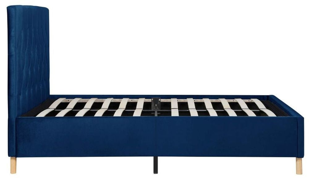 Loxley Blue Fabric 5ft King Size Bed