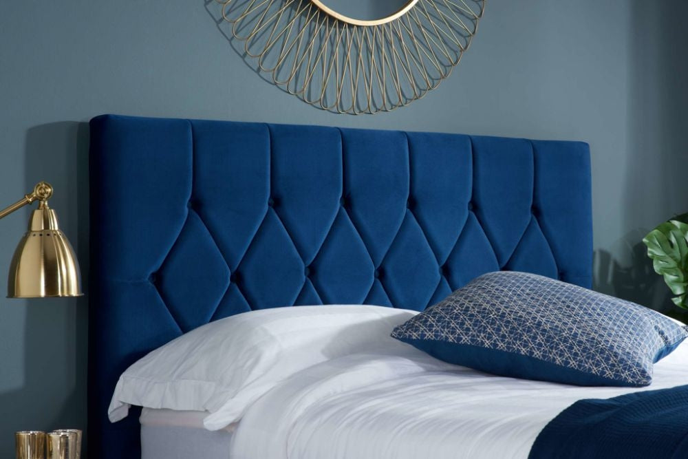Loxley Blue Fabric 5ft King Size Bed