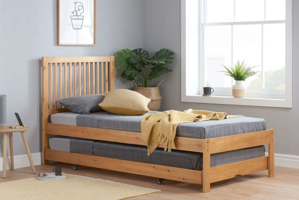Buxton Honey Wooden Trundle Bed