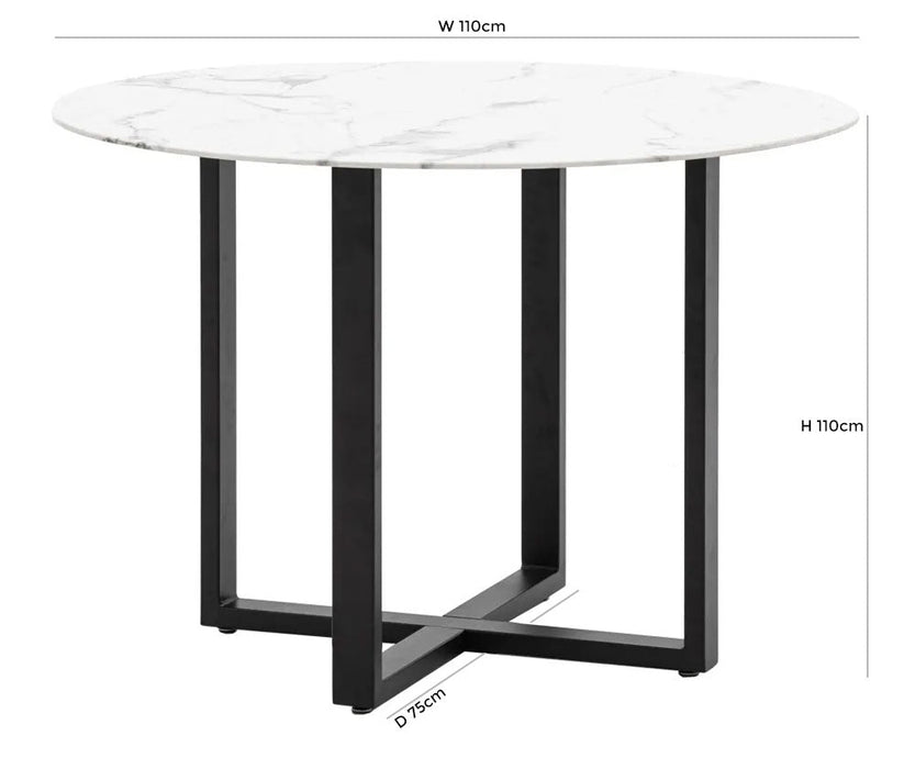 Connolly Dining Table White Effect
