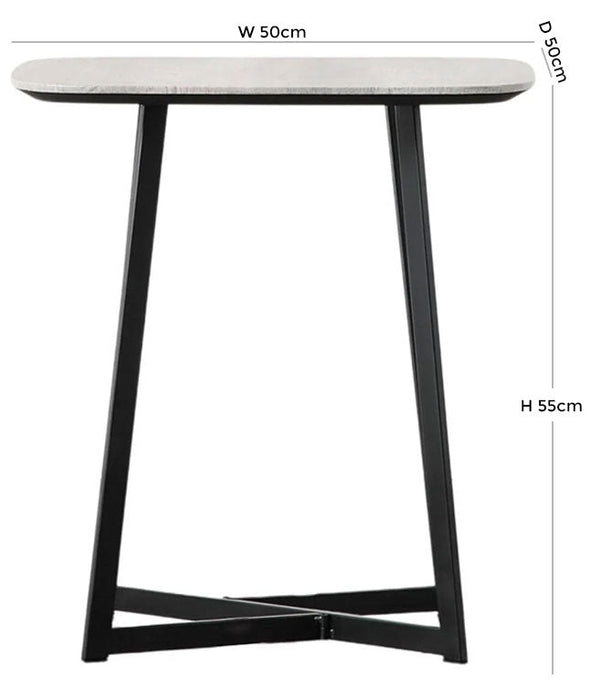 Arkansas Light Oak Effect Square Side Table