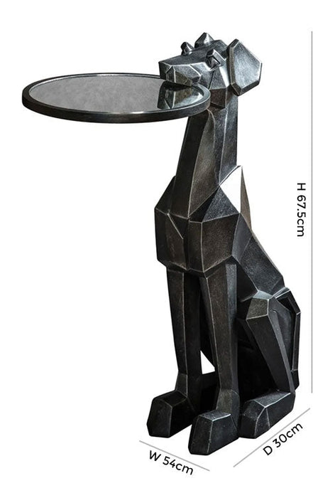 Keynes Black Dog Side Table