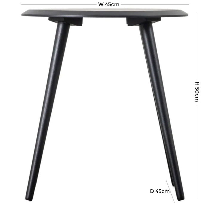 Maddox Black Square Side Table