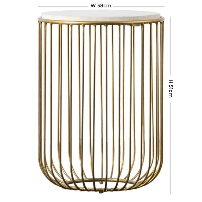 Riley Side Table Gold