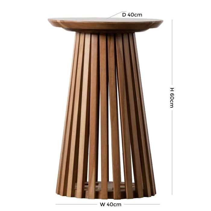 Brookland Slatted Side Table