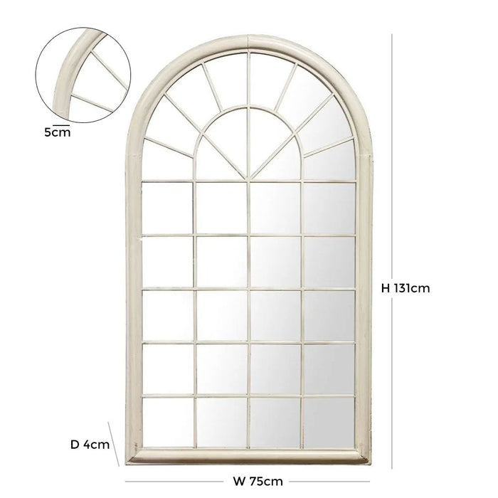 Orlanda Gatehouse Outdoor Window Mirror - 75 x 131cm