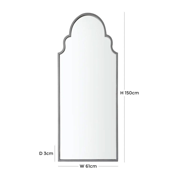 Tilmanstone Vintage Outdoor Grey Wall Mirror - 61cm x 105cm