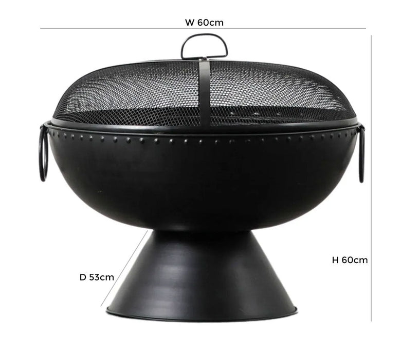 Perano Black Outdoor Garden Firepit