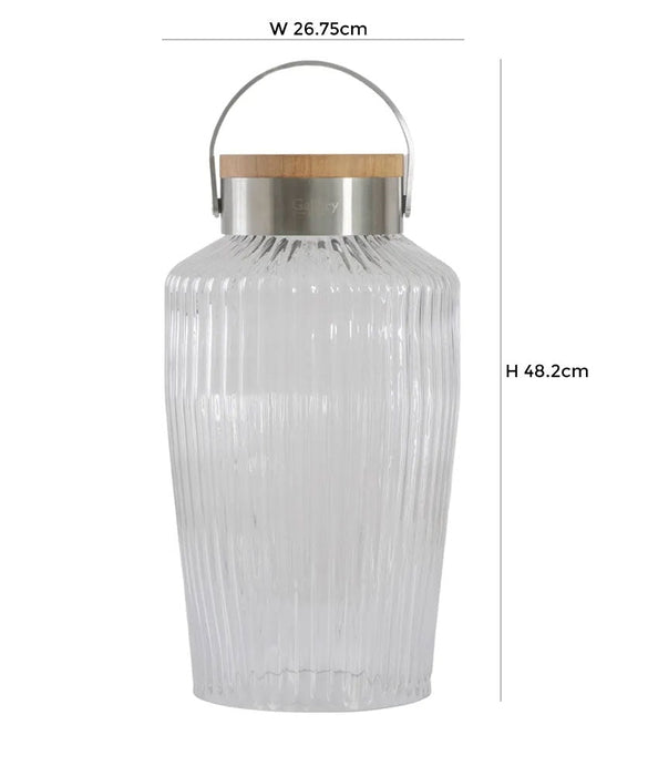 Tremiti Clear Large Led Solar Lantern