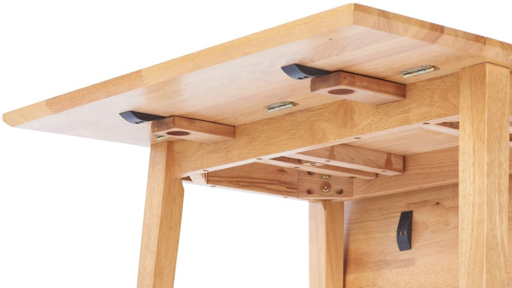 Oak Drop Leaf Dining Set - 39cm-75cm with 2 Chairs