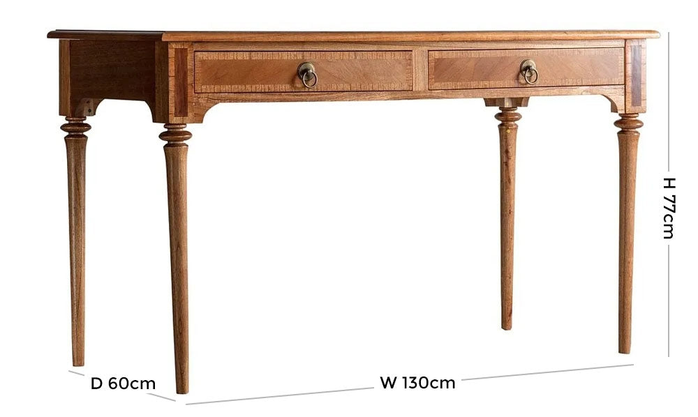 Symphony Mindi Wood Writing Desk - 2 Drawers