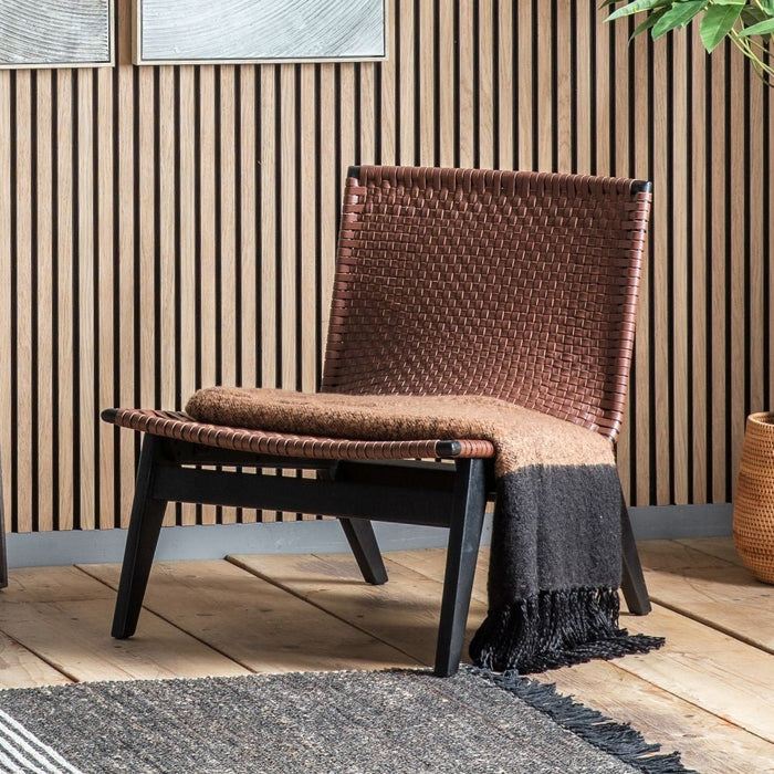 Clearance - Seville Brown Leather Lounge Chair - FSS14754