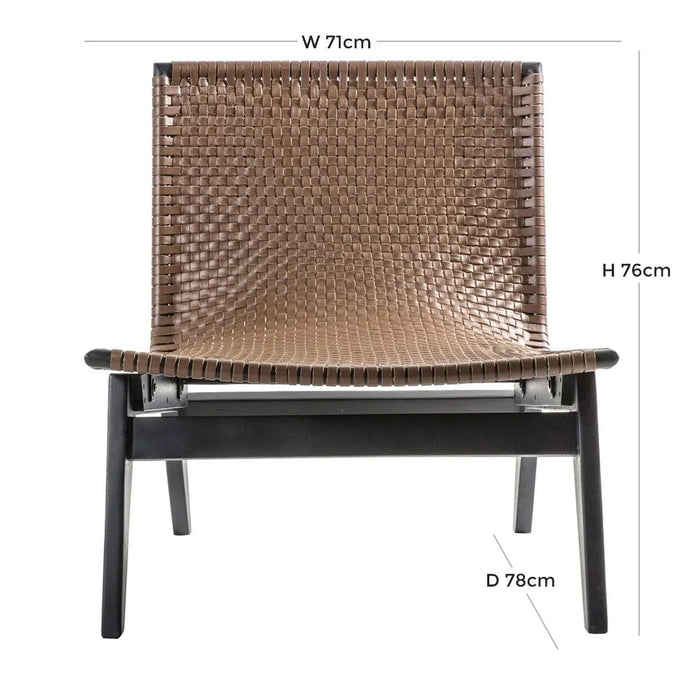 Clearance - Seville Brown Leather Lounge Chair - FSS14753