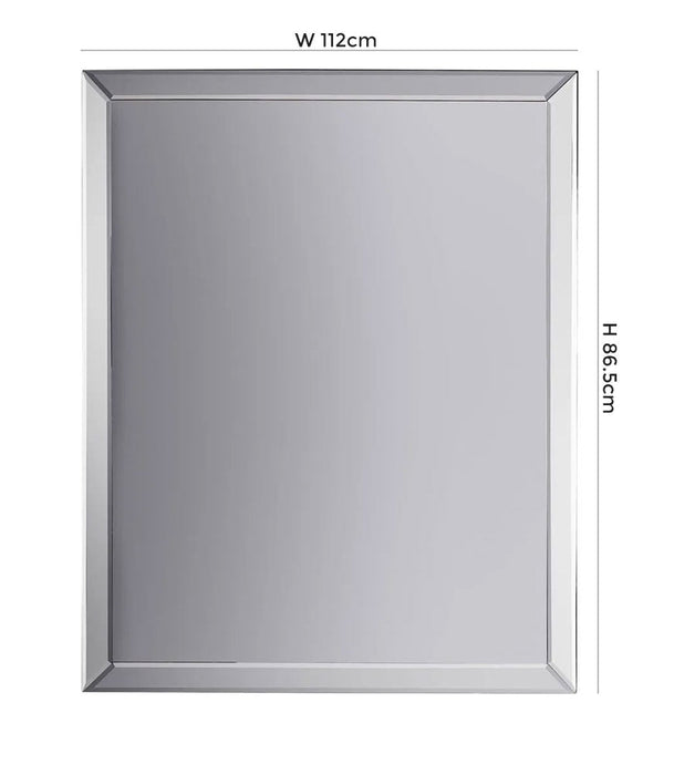 Luna Overmantle Rectangular Mirror - 112cm x 86.5cm