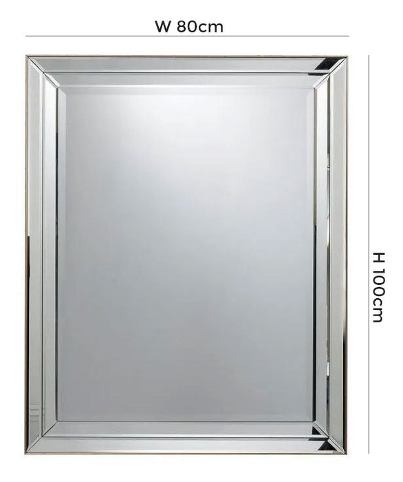 Roswell Wall Rectangular Mirror - 80cm x 100cm