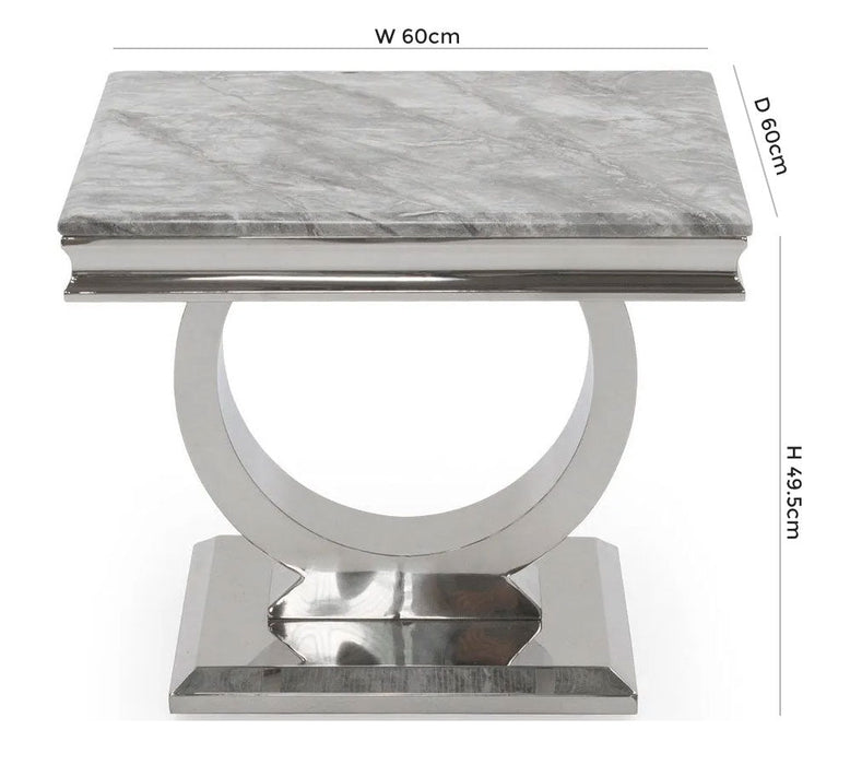 Vida Living Arianna Grey Lamp Table