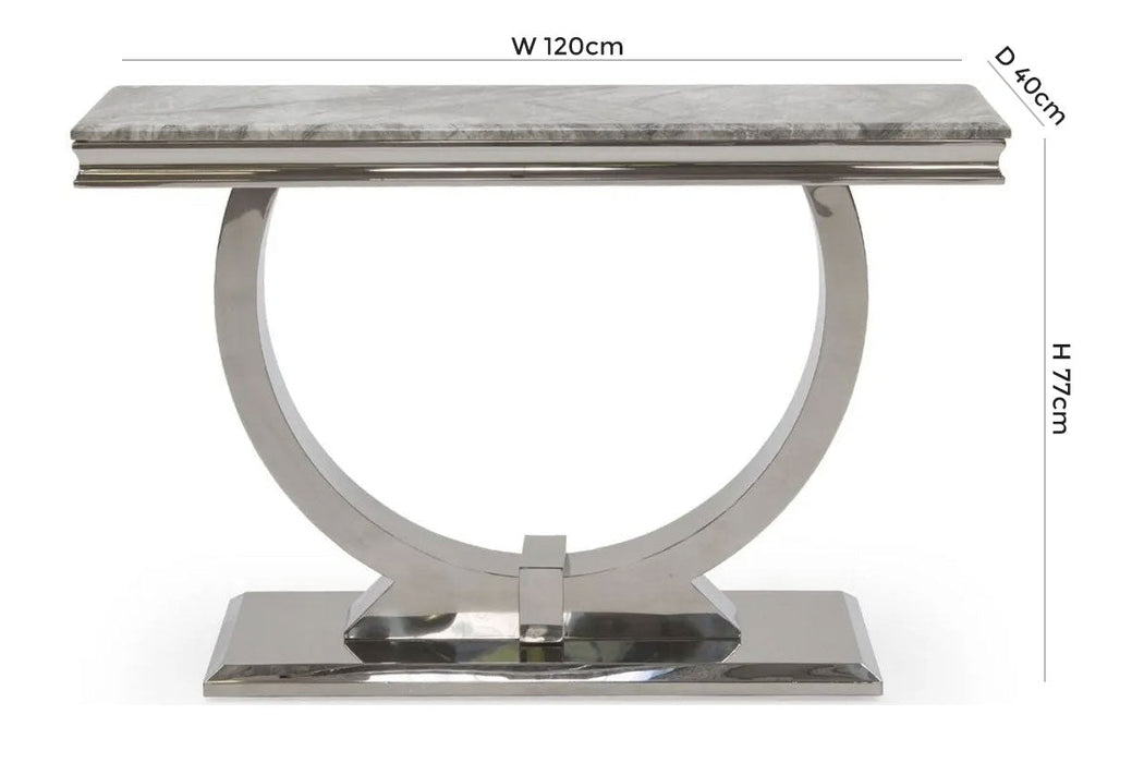 Vida Living Arianna Grey Marble Console Table