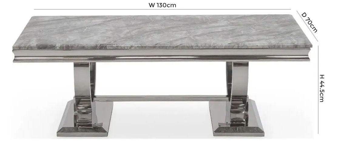 Vida Living Arianna Grey Marble Coffee Table