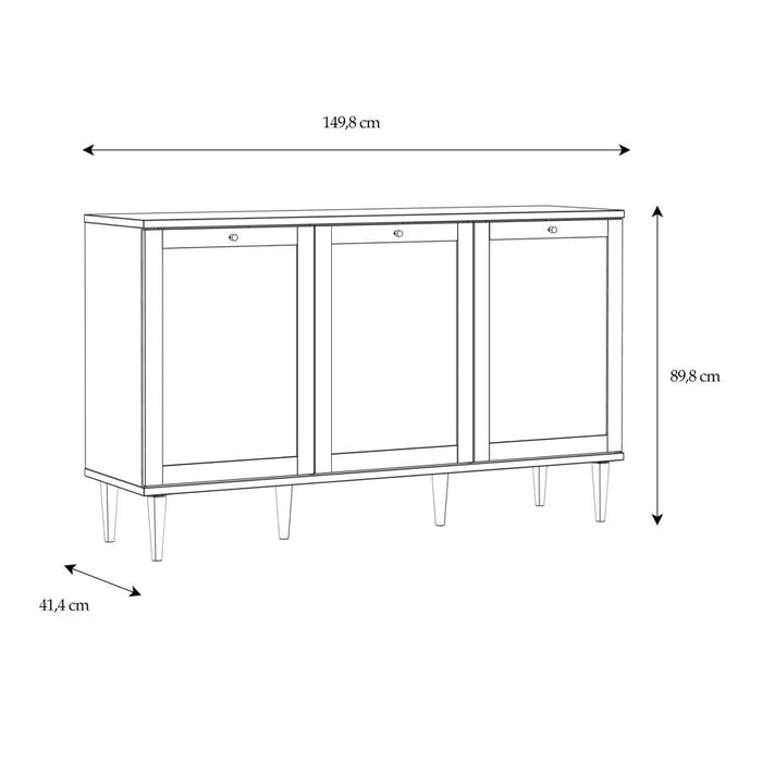 Calasetta Rattan 3 Door Sideboard