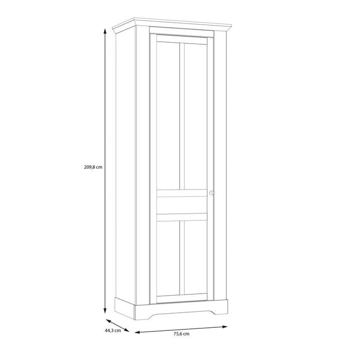 Illopa Oak Nelson and Snowy Oak Hallway Wardrobe