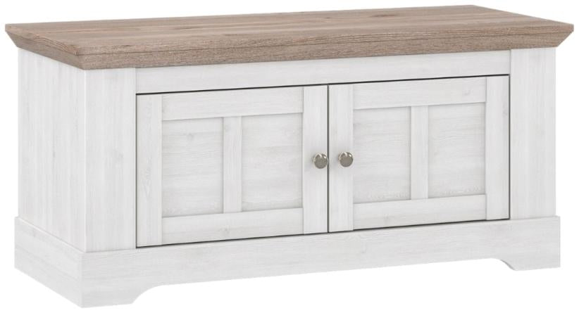 Illopa Oak Nelson and Snowy Oak 2 Door Bench