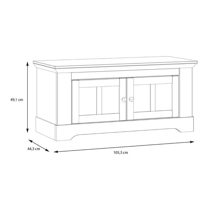 Illopa Oak Nelson and Snowy Oak 2 Door Bench