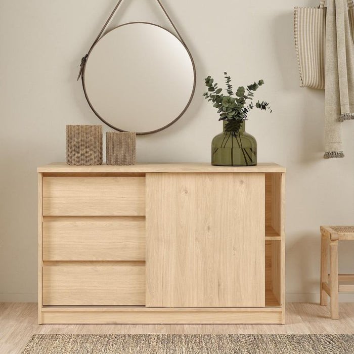 Naia 1 Sliding Door 3 Drawer Storage Unit