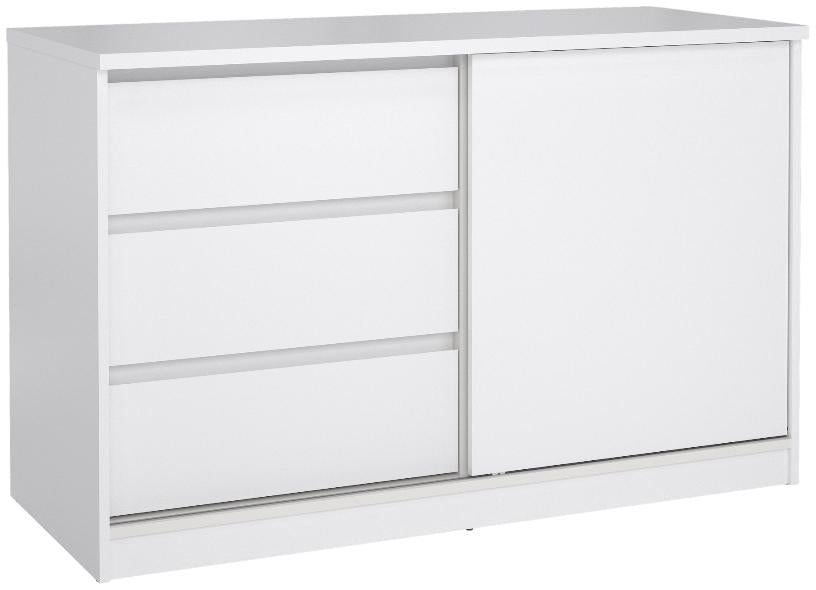 Naia 1 Sliding Door 3 Drawer Storage Unit