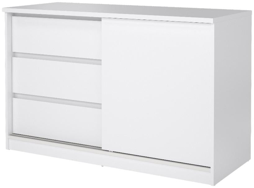 Naia 1 Sliding Door 3 Drawer Storage Unit