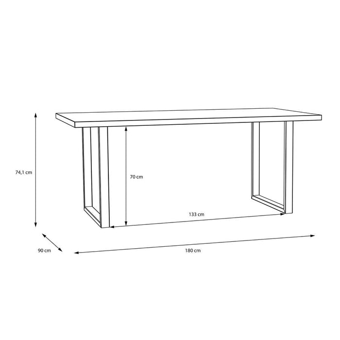 Nikomedes Bartex Oak Dining Table - 6 Seater
