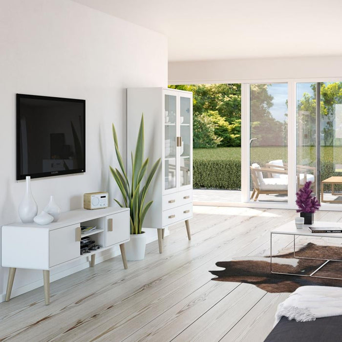 Pavona Pure White 2 Door TV Table