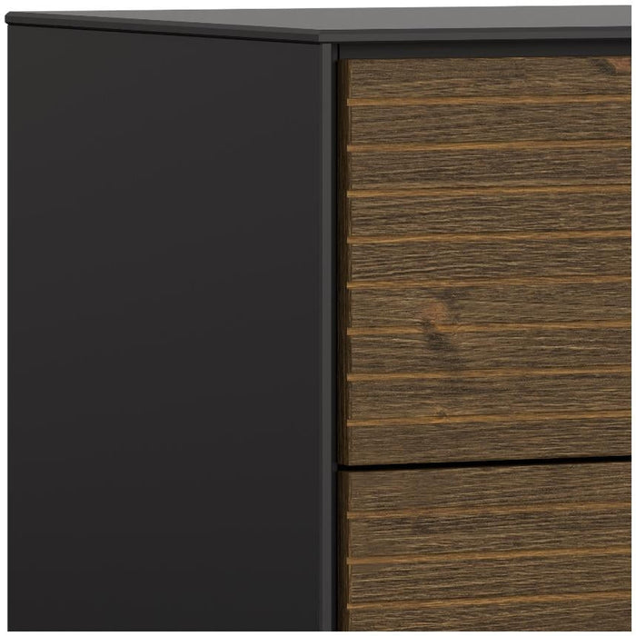 Soma 3 Door Granulated Black Brushed Espresso TV Table