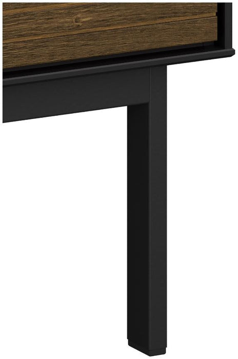 Soma 3 Door Granulated Black Brushed Espresso TV Table