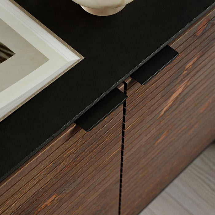 Soma 3 Door Granulated Black Brushed Espresso TV Table