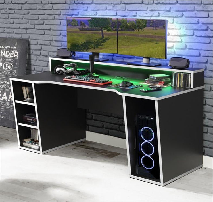 Tezaur Black Led Gaming Desk
