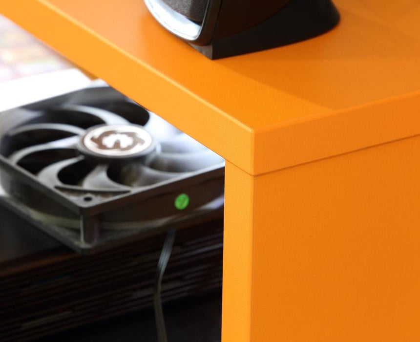 Tezaur Matt Black and Orange Led Gaming Desk