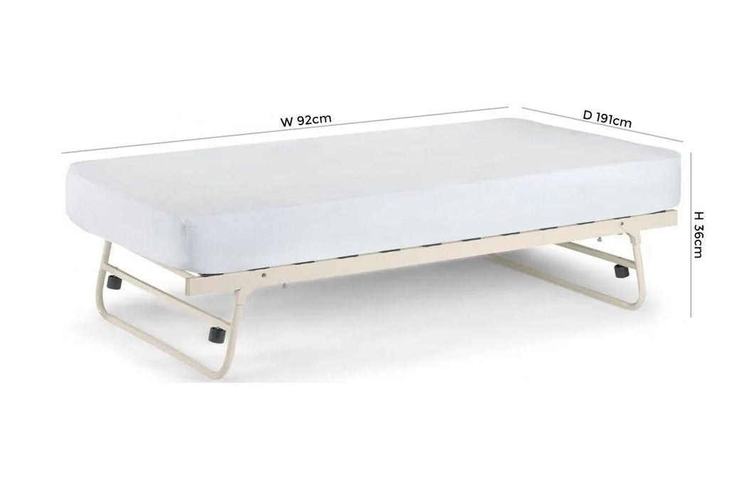 Versailles White Metal Underbed Trundle