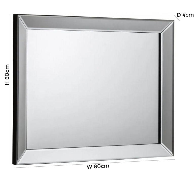Soprano Venetian Rectangular Wall Mirror - 80cm x 60cm