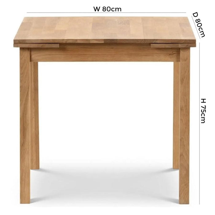 Coxmoor Oiled Oak 2 Seater Extending Dining Table