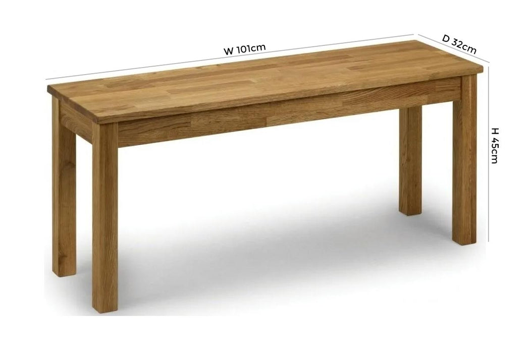 Coxmoor Oak 4 Seater Dining Set with 2 Chairs and Bench