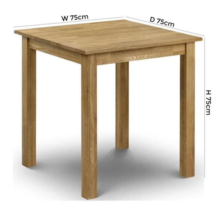 Coxmoor Oak Square 2 Seater Dining Set with 2 Chairs