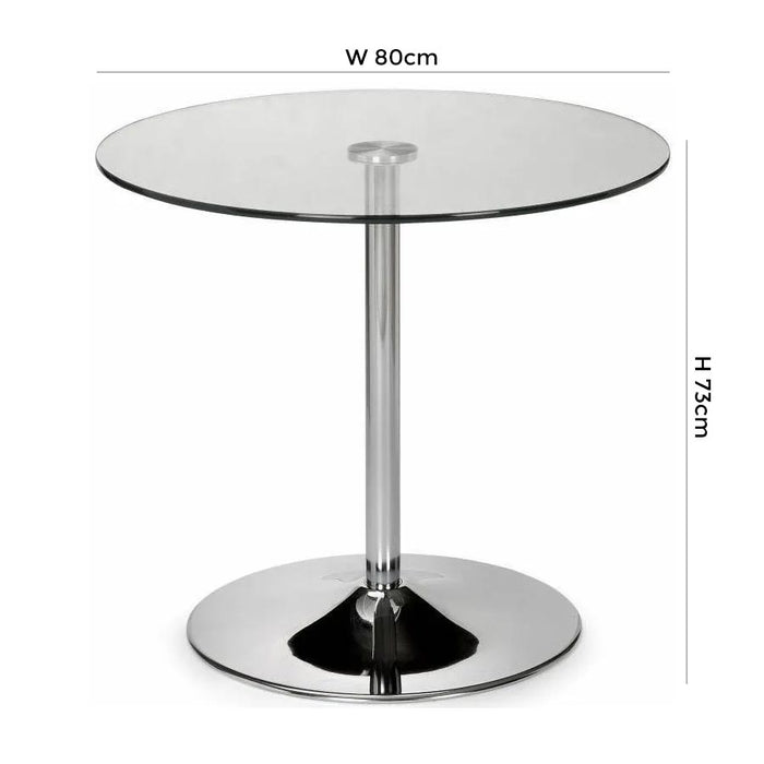 Kudos Chrome Round Dining Table - 2 Seater