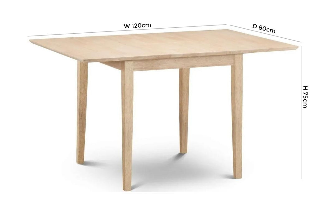 Rufford Wooden 2-4 Seater Extending Dining Table Set with 4 Chairs
