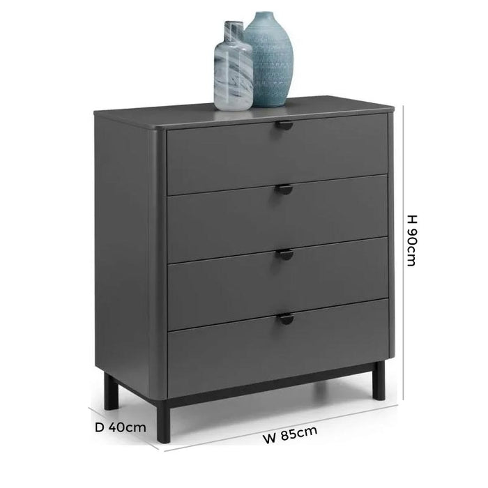 Chloe Storm Grey 4 Drawer Chest