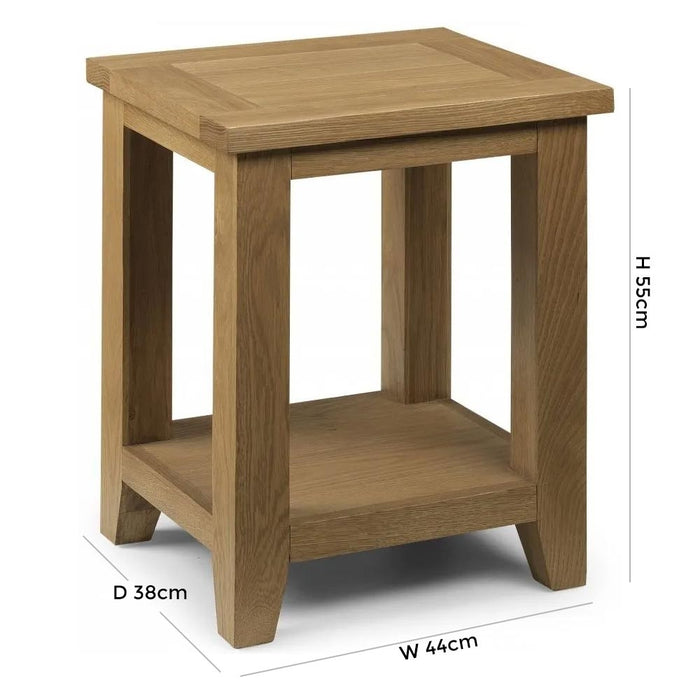 Astoria Waxed Oak Lamp Table